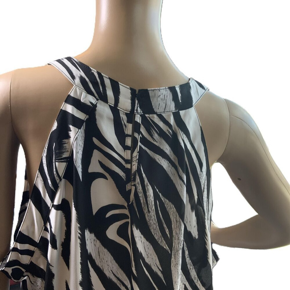 7th Avenue Blouse Zebra‎ Print V-Neck Wrap Sleeveless Black/White Women’s XL NWT - Picture 12 of 16